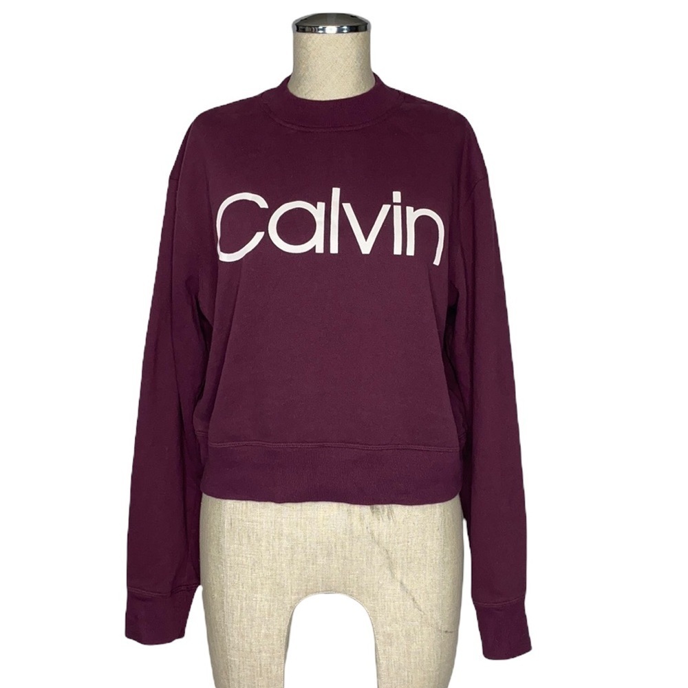 Calvin Klein Cropped Logo Sweatshirt Size M